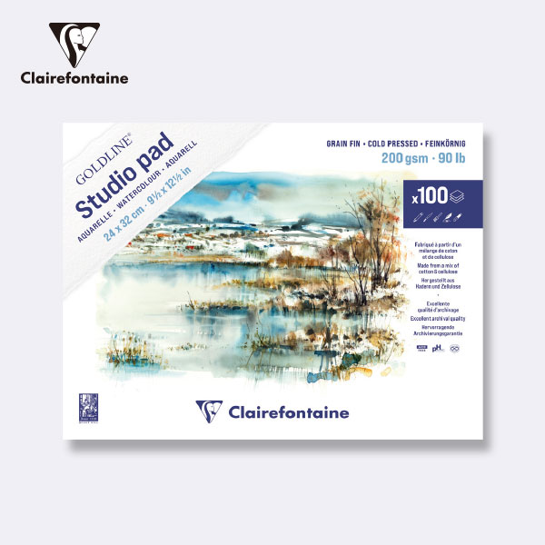 Clairefontaine克萊方丹 Goldline studio pad 畫室水彩紙本