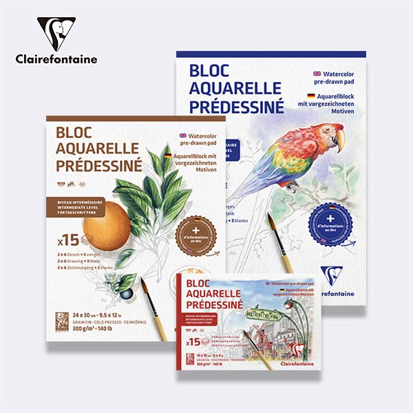 Clairefontaine克萊方丹 AQUARELLE LEARNING系列 水彩學習本