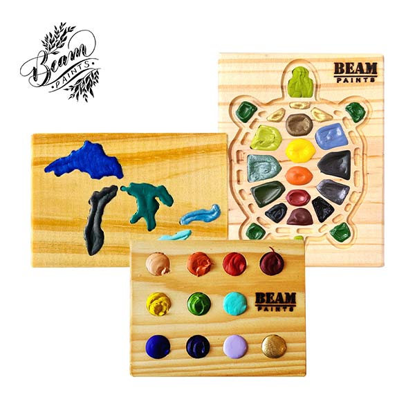 Beam Paints手工水彩 Paintstones 顏石 木盤組